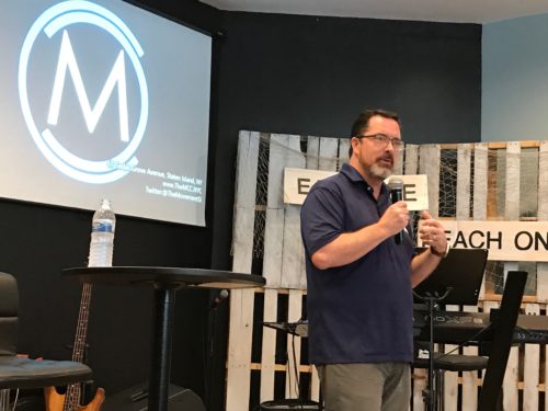 Jason presenting at Movement Covenant Church